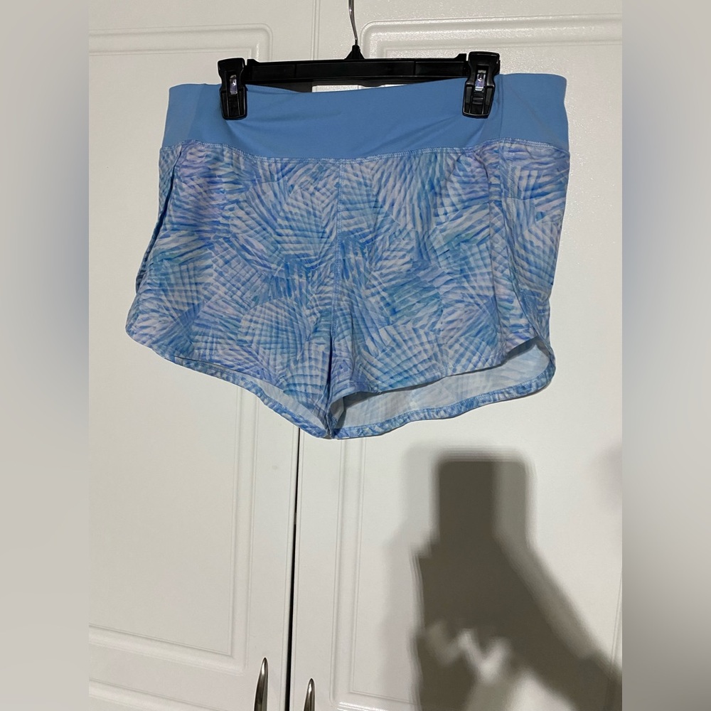 MTA Sport Light Blue Patterned Women's Athletic Shorts